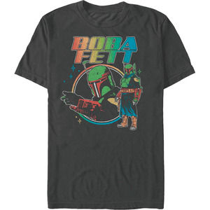 Boba Fett Retro Circle Star Wars Tshirt